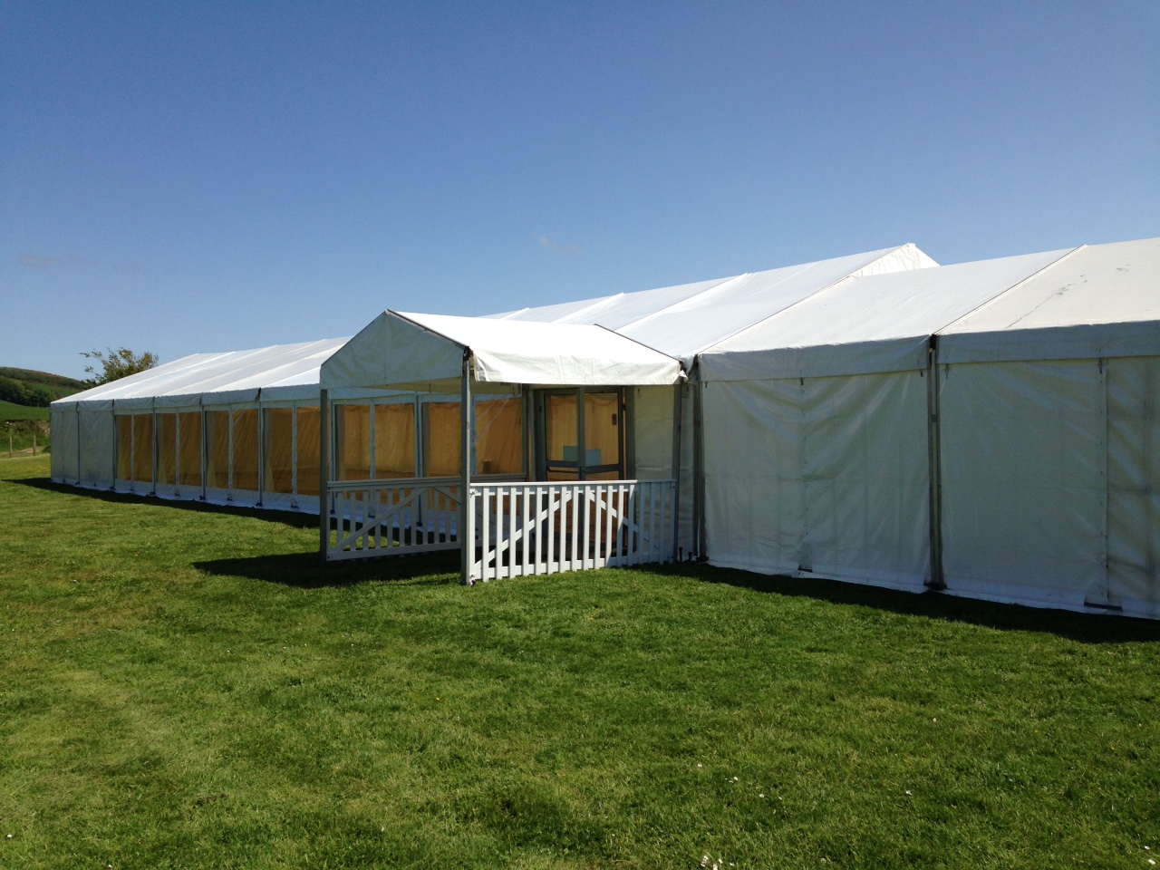Wedding marquee with entrance, Isle of Bute