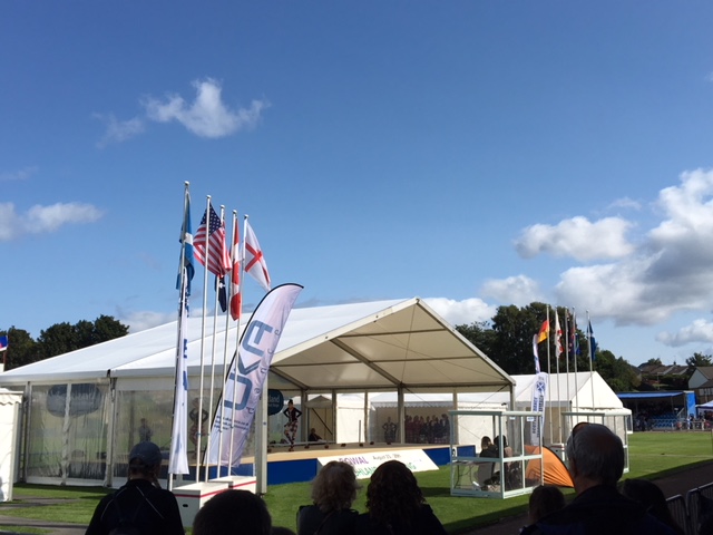 Dancing marquee and platform World Highland Dancing Championships 2018