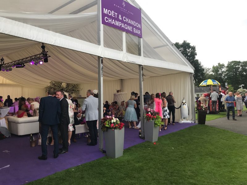 Hamilton Park Ladies Night Moet & Chandon Champagne Bar marquee