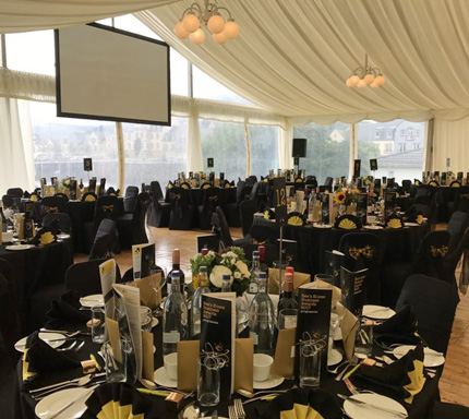 marquee table decorations