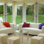 Wedding Marquee with reception area and sofas