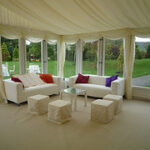 Wedding Marquee with reception area and sofas
