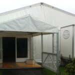 Wedding Marquee with portico and toilets
