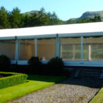 Wedding Marquee with panoramic window walls in a country house setting
