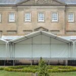 Open fronted marquees for the 2012 Olympic Torch Relay event at Dumfries House
