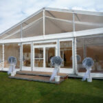Wedding Marquee with clear gables and walls