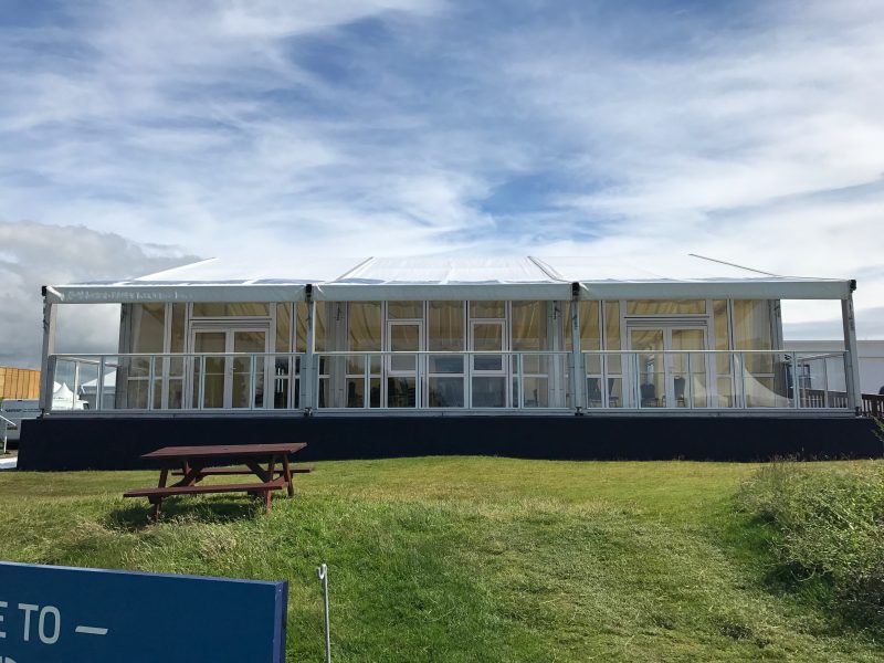 Wedding marquee exterior Seamill