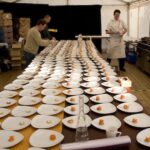 Marquee used for catering area at outdoor events - marquee catering areas
