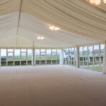 Marquee with clear solid windows/glazing