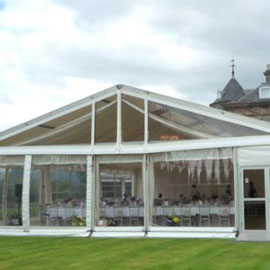Marquee used for catering area at outdoor events - marquee catering areas
