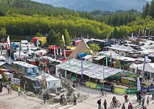 Marquees at the World Mountain Bike Championship Fort William
