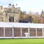 Marquee with clear windows walls