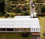 Wedding Marquee in a country house setting with canopy entrances