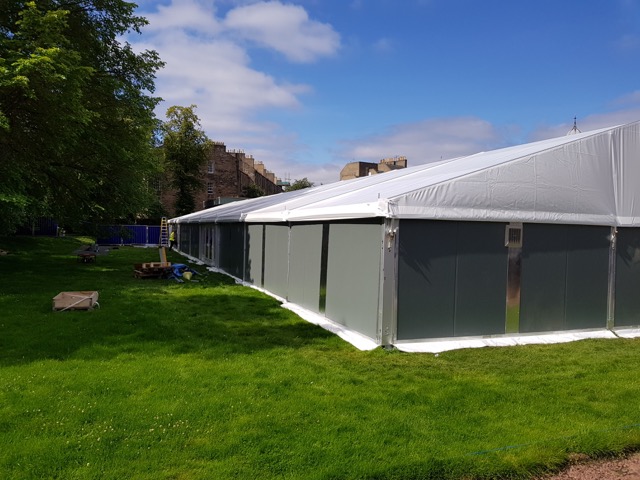 Temporary Kitchen marquee at George Heriot's School, Edinburgh