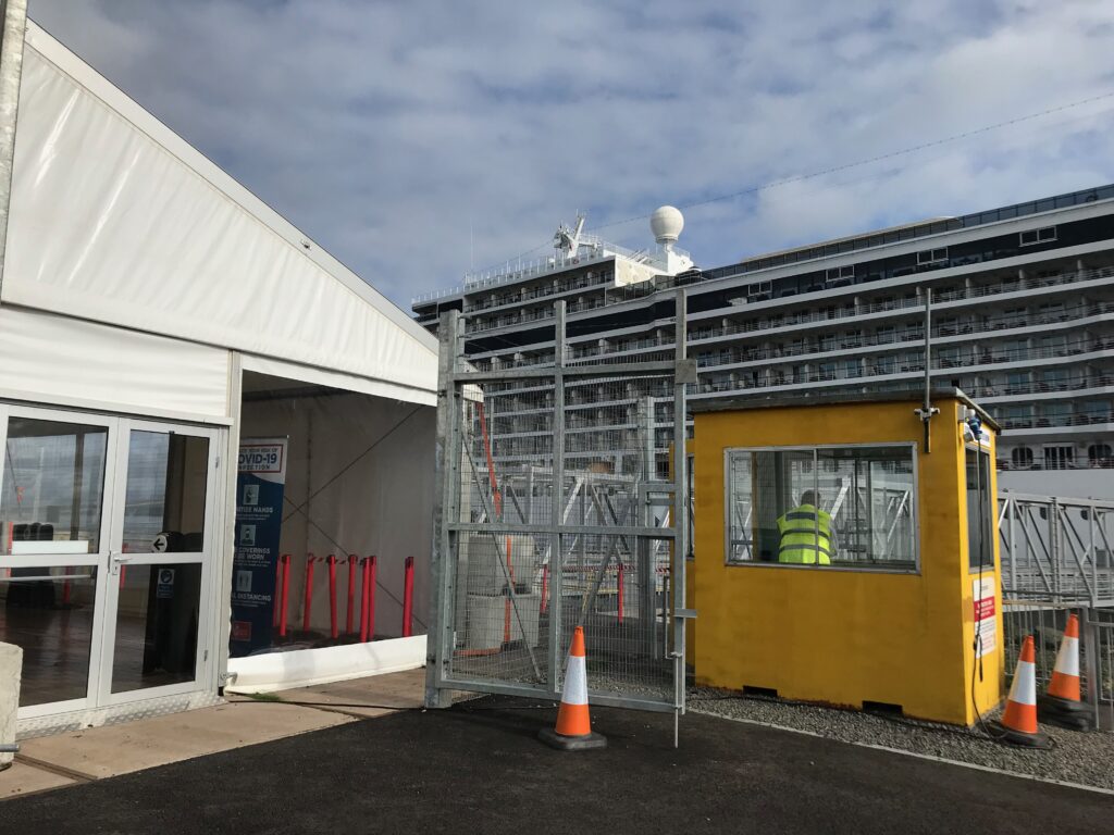 Ocean Terminal Greenock security area Sept 2021
