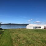Loch Fyne summer family wedding with panoramic window walls
