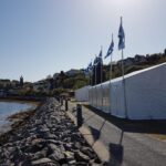 Sailing event marquees with window walls at Tarbert Harbour, Argyll