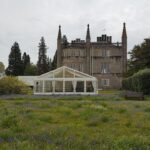 Clear gables and window walls for a wedding ceremony marquee at Ross Priory, Loch Lomond