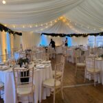 Soft festoon lighting for a Birthday party marquee