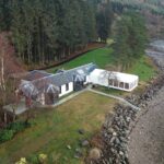 Garden wedding marquee with panoramic window walls in Argyll