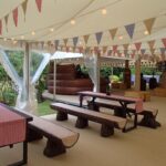 Festoon lighting and fabulous props at our Wild West party