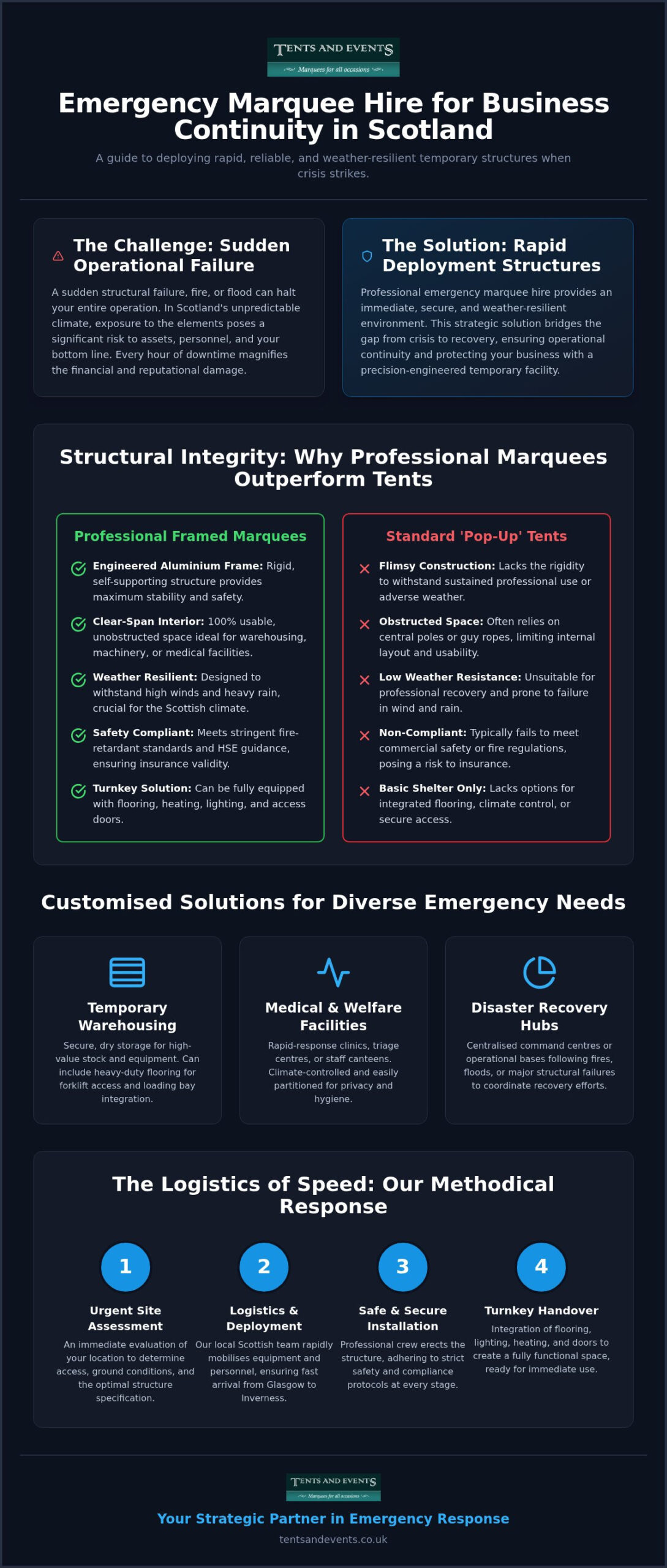 Emergency Marquee Hire: Rapid Response Temporary Structures in Scotland